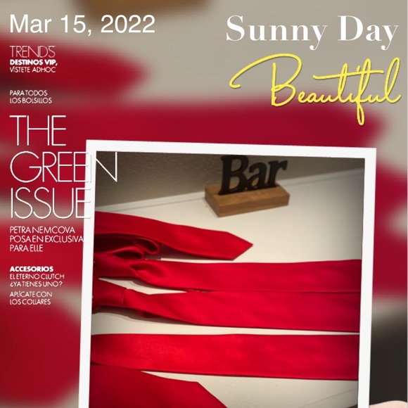 5 Solid Red Polyester Mens Tie(s) BUNDLE PRICE for All 5 Ties❗️ - Picture 12 of 16